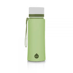 EQUA Trinkflasche aus BPA freiem hochwertigem Eastman Tritan Kunststoff - fasst 600ml - ohne Aufdruck - Deckel und Tragebändel - im semi transparentem Olivton.
