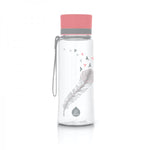 EQUA Trinkflasche aus BPA freiem hochwertigem Eastman Tritan Kunststoff - fasst 600ml - mit verträumtem Birds Print - Feder mit kleinen Vögeln die davon fliegen.
