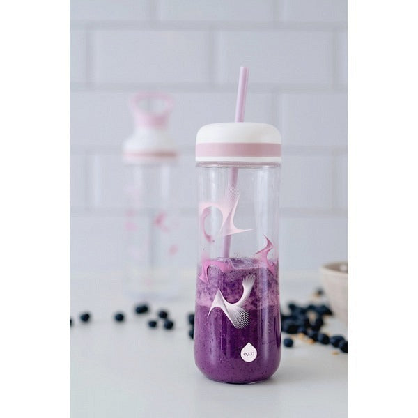 Trinkflasche 800ml - ob im Fitness Yoga oder bei der Arbeit : passt überallhin und ist leicht, auslaufsicher und bruchsicher. Dank zweitem Deckel und zusätzlichen Trinkhalm auch gut einsetzbar für Smoothies.