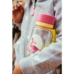 EQUA Trinkflasche aus BPA freiem hochwertigem Eastman Tritan Kunststoff - fasst 600ml - mit lustigem Mönsterchen Print mehrfarbig udn pink.  In über 25 verschiedene Designs erhältlich?