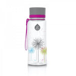 EQUA Trinkflasche aus BPA freiem hochwertigem Eastman Tritan Kunststoff - fasst 600ml - mit verträumtem Dandelion/Pusteblumen Design - mit Deckel und Bändel in Fuchsia-