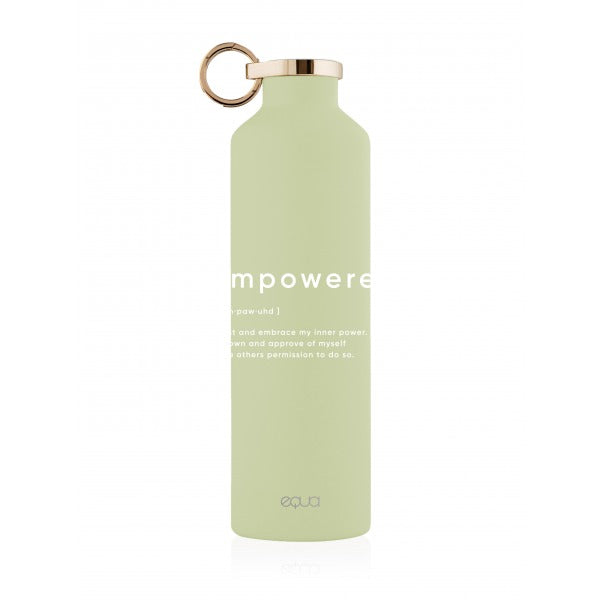 EQUA Thermo Classy Empowered Edelstahl Trinkflasche 650 ml mit double wall Isolation.