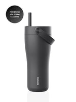 Isolierte Edelstahl-Trinkflasche 600 ml – hält Getränke 15 Std. kalt und 8 Std. warm. 100% auslaufsicher, BPA-frei, mit klappbarem Trinkhalm. Jetzt entdecken!