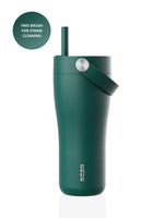 Isolierte Edelstahl-Trinkflasche 600 ml – hält Getränke 15 Std. kalt und 8 Std. warm. 100% auslaufsicher, BPA-frei, mit klappbarem Trinkhalm. Jetzt entdecken!