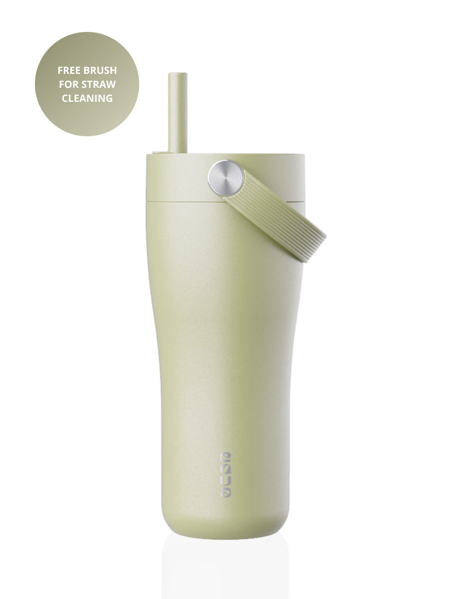 Isolierte Edelstahl-Trinkflasche 600 ml – hält Getränke 15 Std. kalt und 8 Std. warm. 100% auslaufsicher, BPA-frei, mit klappbarem Trinkhalm. Jetzt entdecken!