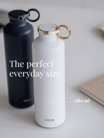 Die Thermosflasche ist gemacht für den täglichen Gebrauch: robust und 100% auslaufsicher.