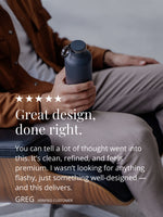 Sieht Premium aus und ist premium: langlebige Thermosflasche im stilishen Design. Zeitlos, minimalistisch aber edel.