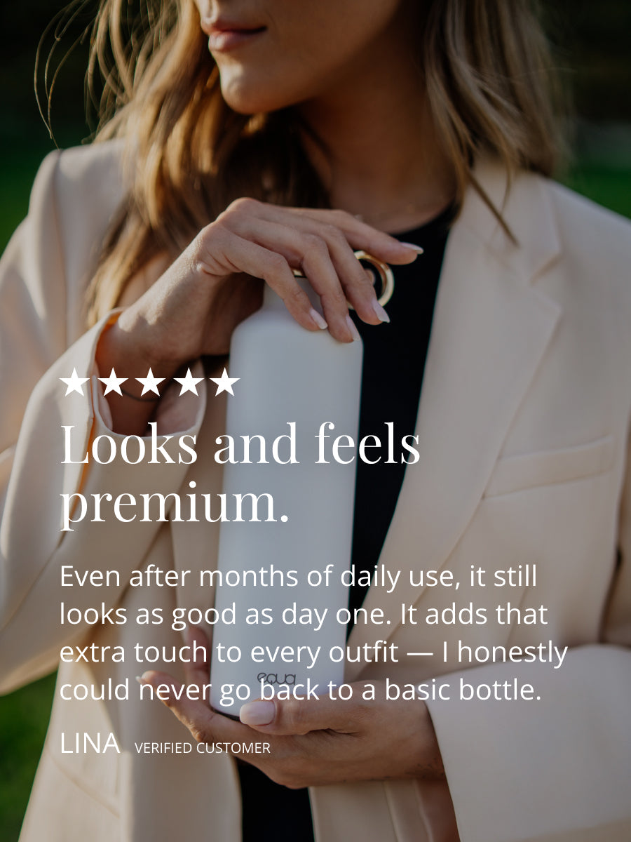 Sieht Premium aus und ist premium: langlebige Thermosflasche im stilishen Design.