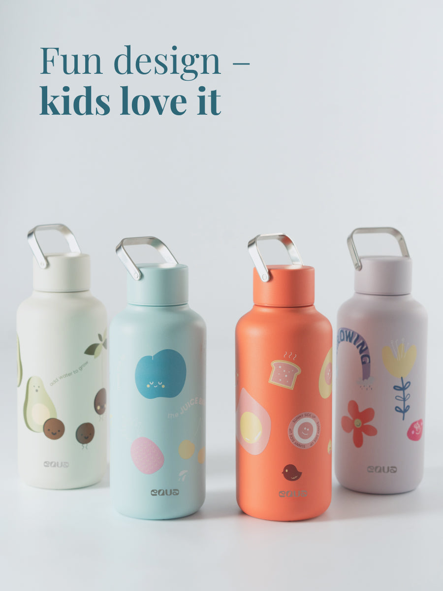 Lustige Designs auf den ultra leichten Edelstahl Kinder Trinkflaschen.