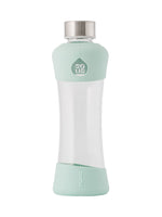 EQUA Active Mint Trinkflasche 550 ml mit Silikonschutz unten (mint) und oben (mint).