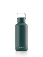 Ultraleichte 600ml Trinkflasche aus hochwertigem Edelstahl - kompakt und leicht. Uni minimalistisch in dunkelgrün.