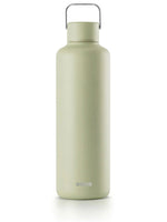 Ultraleichte 1000ml Trinkflasche aus hochwertigem Edelstahl - kompakt und leicht. Uni minimalistisch in der farbe matcha (pastellgrün). 