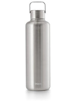 Ultraleichte 1000ml Trinkflasche aus hochwertigem Edelstahl - kompakt und leicht. Uni minimalistisch in der farbe dark steel (silber - edelstahlfarben). 