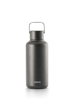 Ultraleichte 600ml Trinkflasche aus hochwertigem Edelstahl - kompakt und leicht. Uni minimalistisch in der farbe dark grey (dunkles anthrazit).