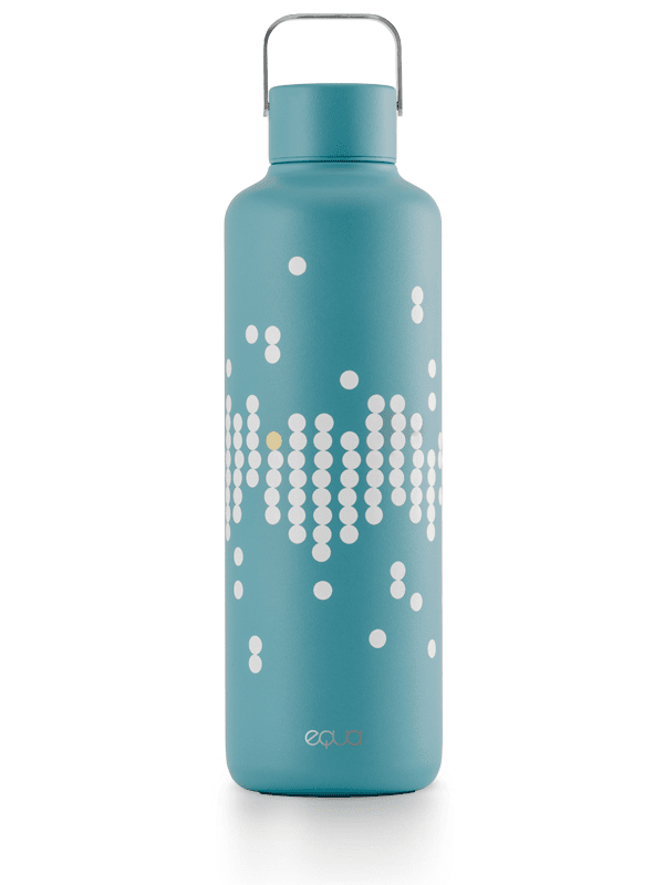 Ultraleichte 1000ml Trinkflasche aus hochwertigem Edelstahl - kompakt und leicht. Mit Motiv für Tennisfans: Game Desgin.
