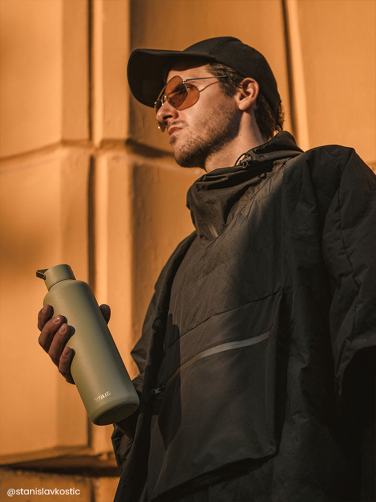Langlebige Trinkflasche - robust und minimalistisch.