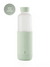 Trinkflasche mit Trinkreminder, damit Sie nie zu wenig trinken. Die Glow bottle hat einen Tracker und erinnert sie mit einem integrierten leuchten ans Trinken, wenn Sie es vergessen. Aus Borosilikatglast, hergestellt in der EU. Mattes Glas, mintfarbene Silikonhülle.