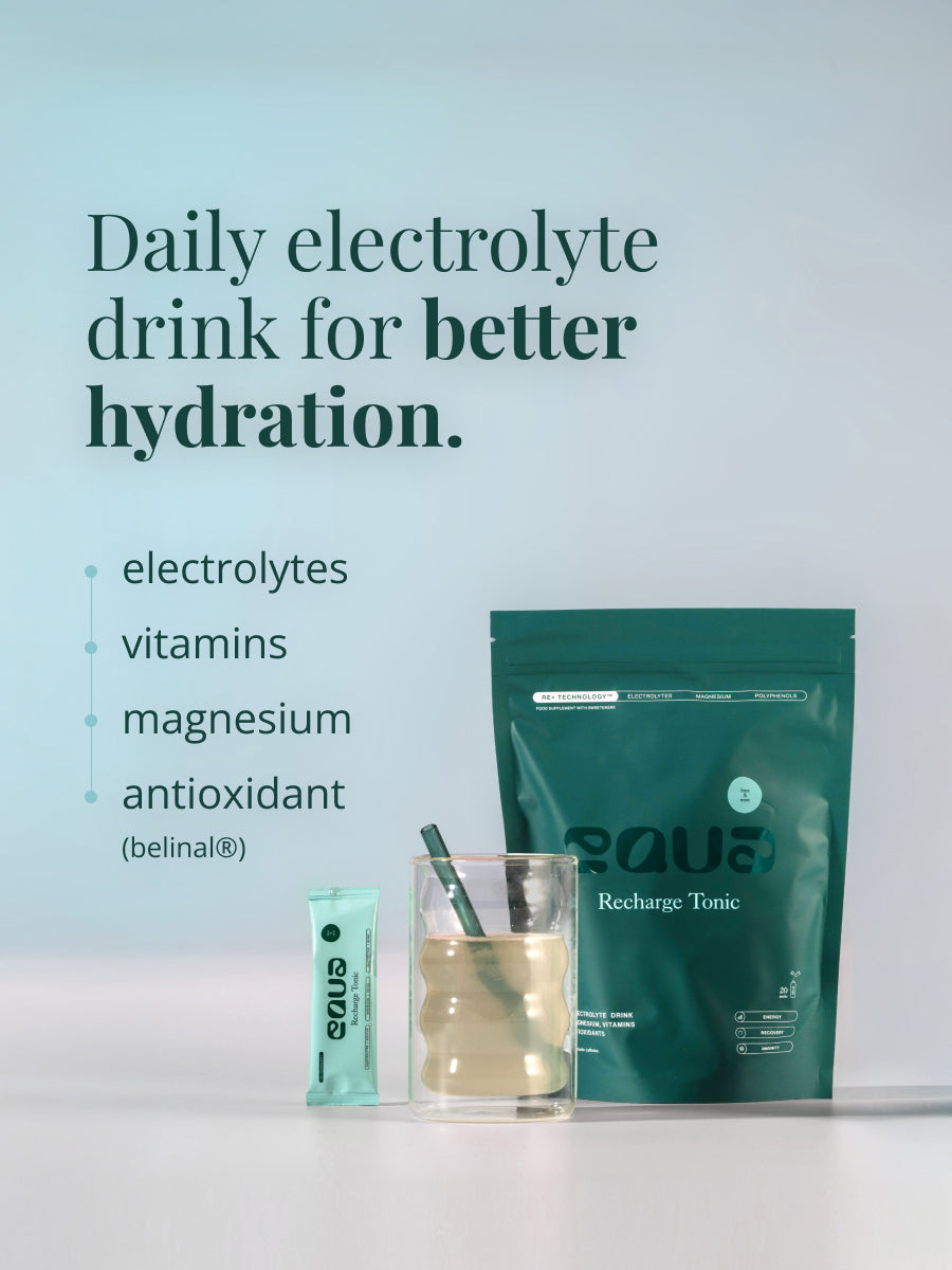 Einzelner Portionsbeutel EQUA Recharge Tonic Elektrolyt-Pulver im Geschmack Limette & Minze