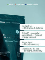 EQUA Recharge Tonic Lime & Mint Highlights: Zuckerfrei, vegan, schnelle Hydratation und 1 kcal pro Portion