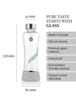 Wasserflasche aus Borosilikatglas geschmacksneutral purer Geschmack