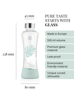 Wasserflasche aus Borosilikatglas geschmacksneutral purer Geschmack