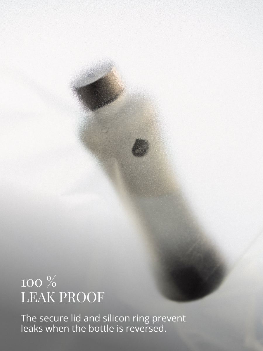 100% auslaufsichere Trinkflasche aus hochwertigem Borosilikat Glas