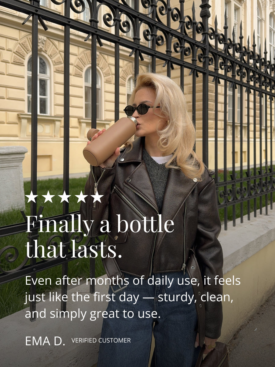 Langlebige Trinkflasche - robust und minimalistisch.