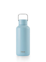 Ultraleichte 600ml Trinkflasche aus hochwertigem Edelstahl - kompakt und leicht. Uni minimalistisch in der farbe hellblau
