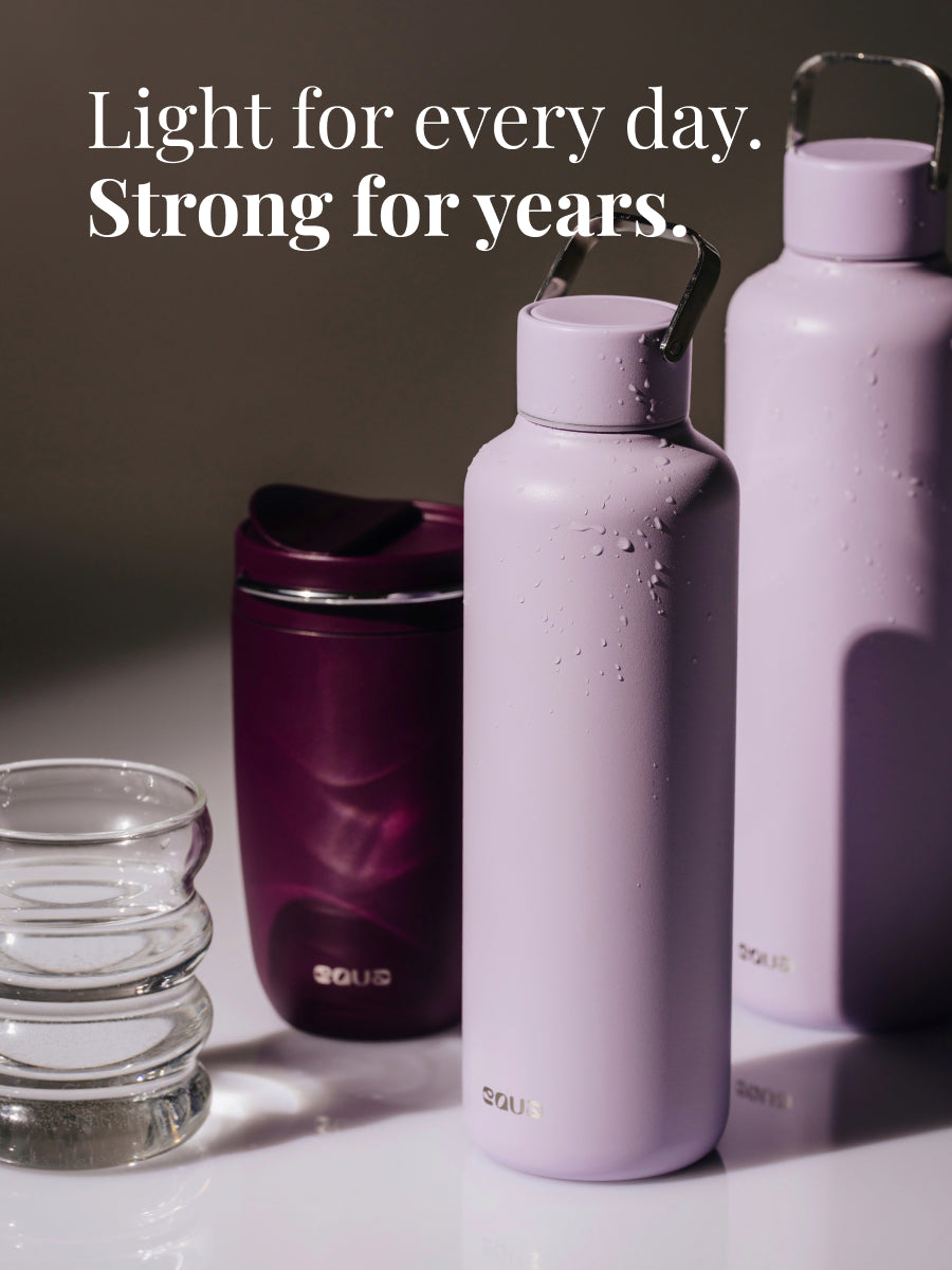 Leichte Trinkflasche für jeden Tag - aber begleitet dich über Jahre da sehr robust - aus Edelstahl. Erhältlich in der Grösse 1 Liter und 600ml.