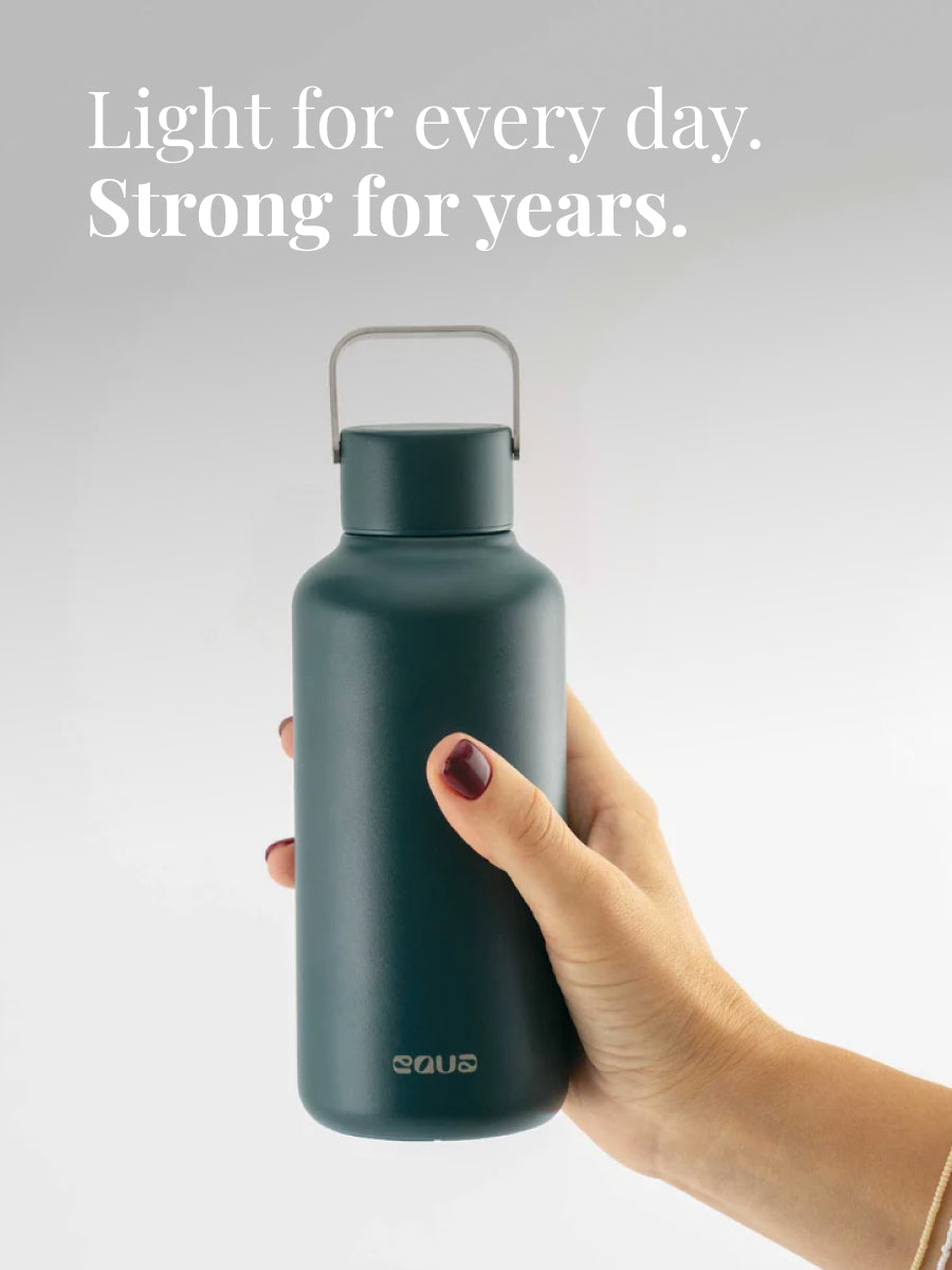 Leichte Trinkflasche für jeden Tag - aber begleitet dich über Jahre da sehr robust - aus Edelstahl
