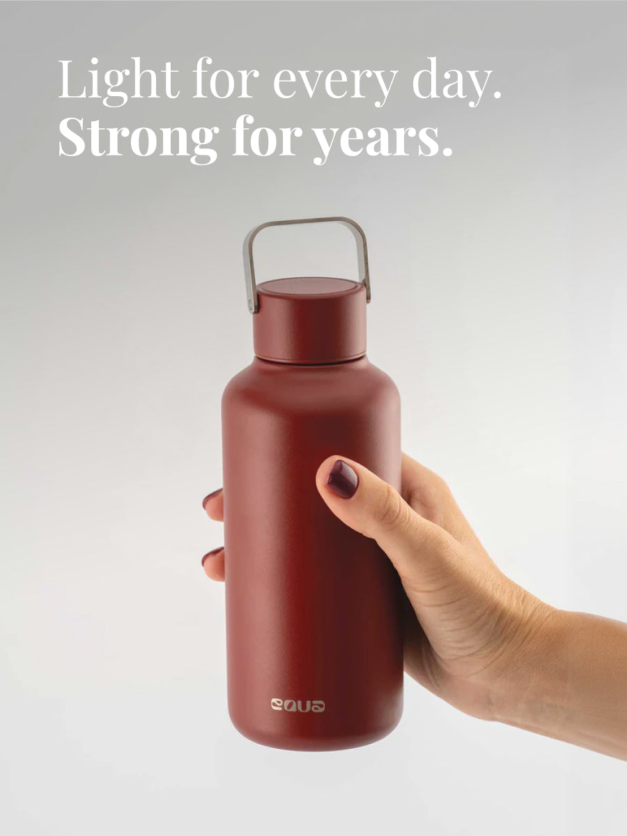 Leichte Trinkflasche für jeden Tag - aber begleitet dich über Jahre da sehr robust - aus Edelstahl