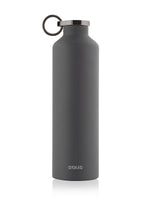EQUA Thermo Classy Dark Grey Edelstahl Trinkflasche 650 ml mit double wall Isolation.