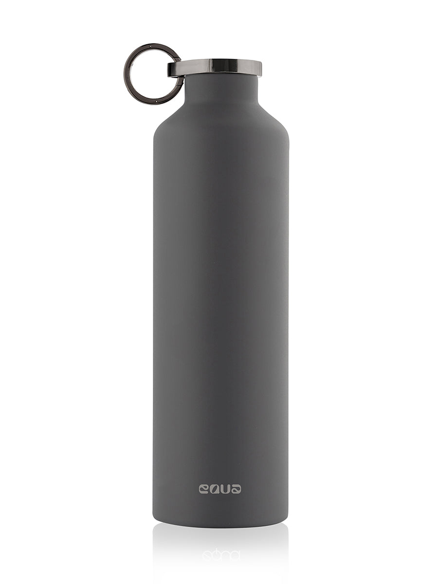 EQUA Thermo Classy Dark Grey Edelstahl Trinkflasche 650 ml mit double wall Isolation.