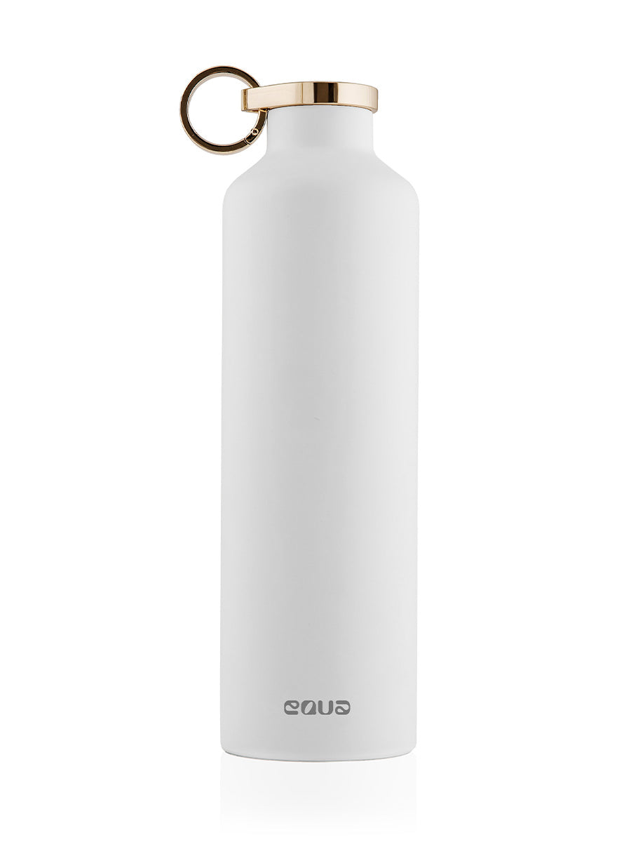 EQUA Thermo Classy Snow White Edelstahl Trinkflasche 650 ml mit double wall Isolation.