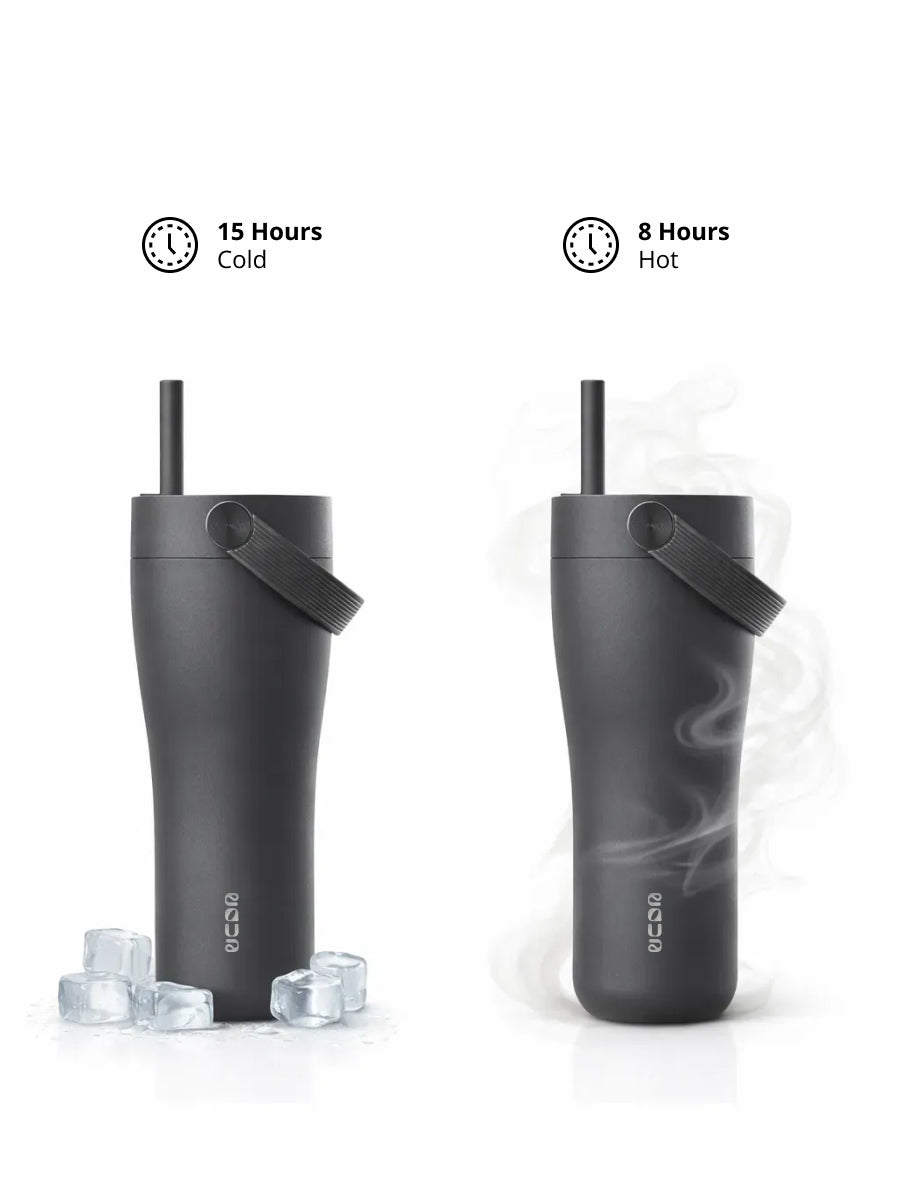 EQUA Carry Cup Trinkflasche 600 ml Lavendel – hält Getränke 15 Stunden kalt und 8 Stunden warm 
