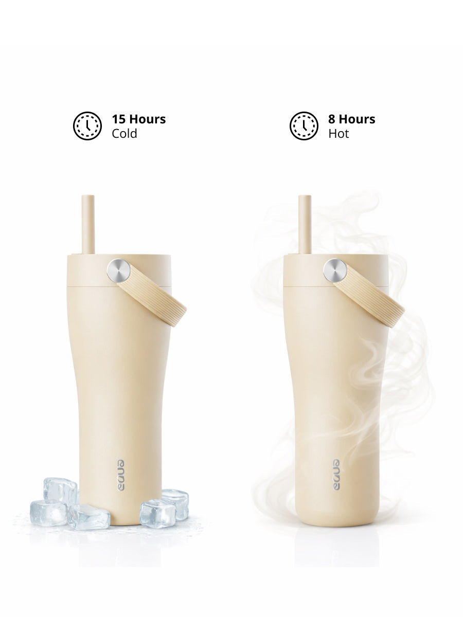EQUA Carry Cup Trinkflasche 600 ml Lavendel – hält Getränke 15 Stunden kalt und 8 Stunden warm 
