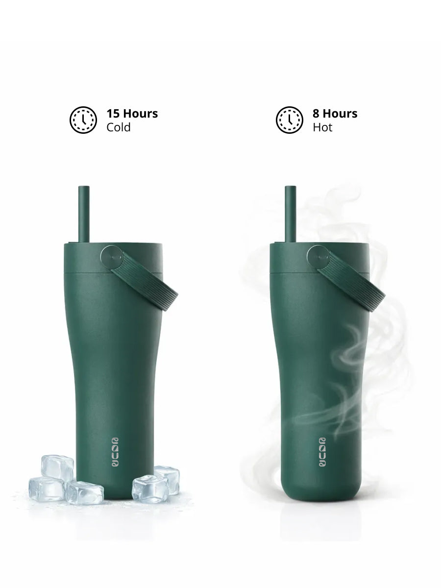 EQUA Carry Cup Trinkflasche 600 ml Lavendel – hält Getränke 15 Stunden kalt und 8 Stunden warm 
