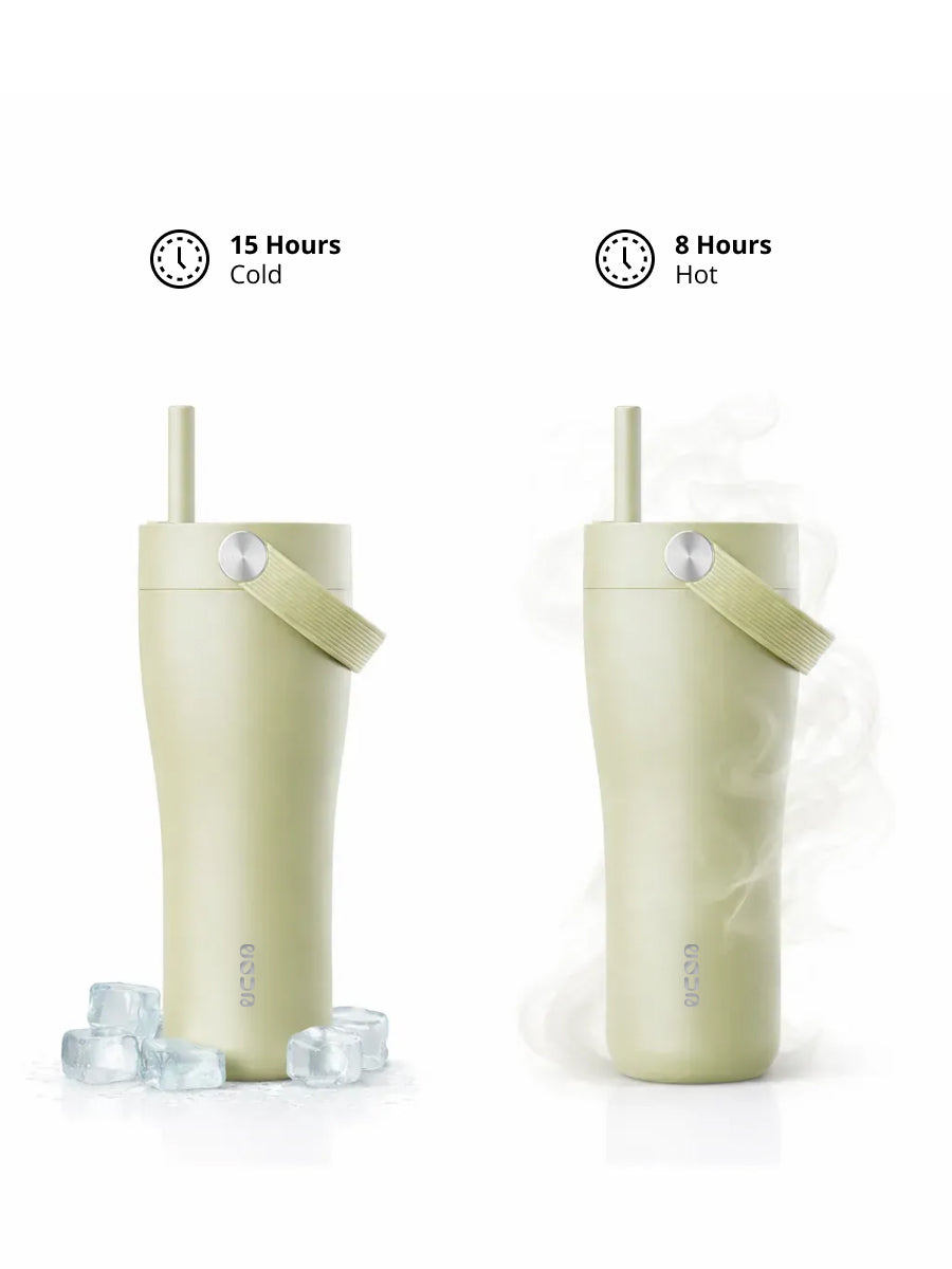 EQUA Carry Cup Trinkflasche 600 ml Lavendel – hält Getränke 15 Stunden kalt und 8 Stunden warm 
