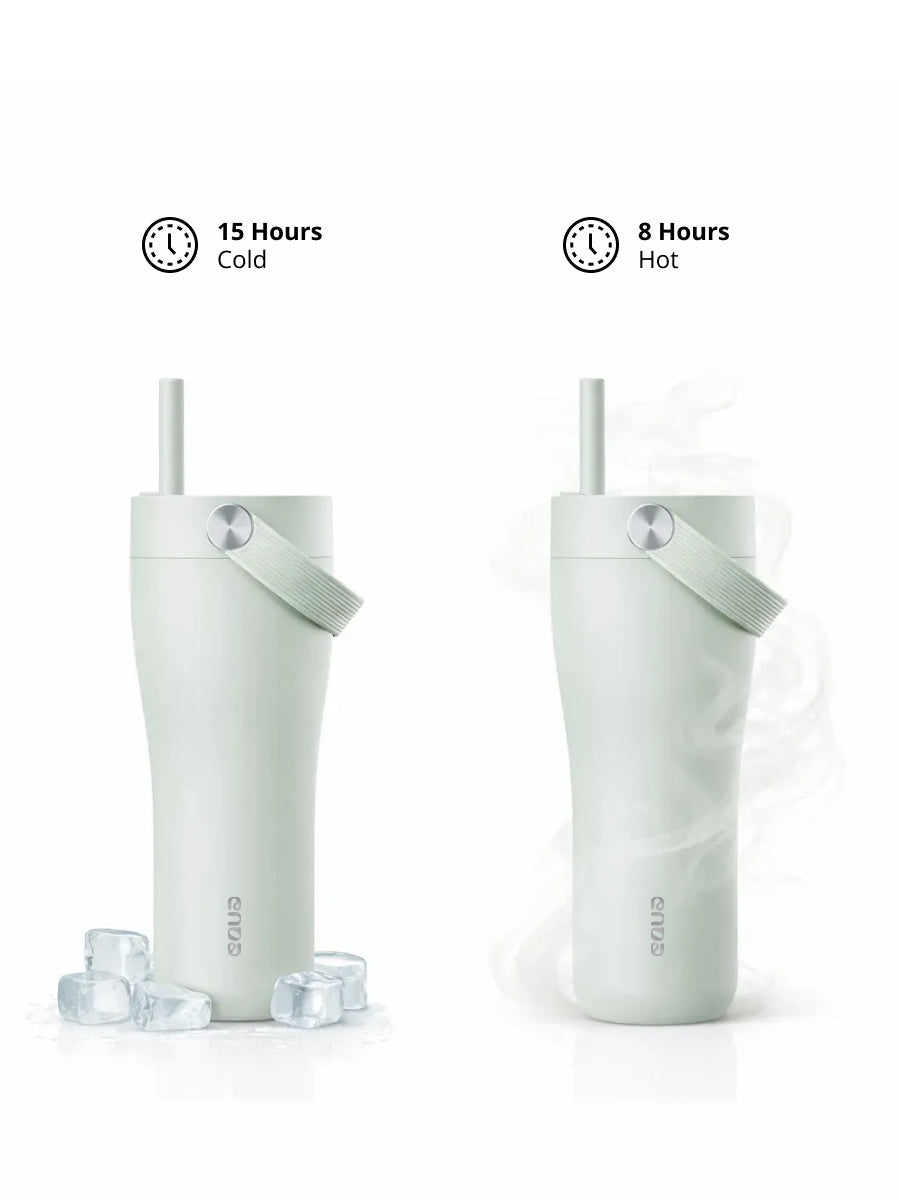 EQUA Carry Cup Trinkflasche 600 ml Lavendel – hält Getränke 15 Stunden kalt und 8 Stunden warm 

