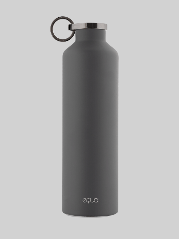 EQUA Thermo SMART Edelstahl Trinkflasche 650 ml mit double wall Isolation und Trink-Tracker.