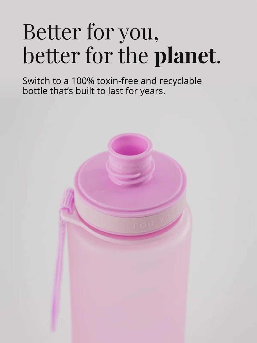 Nachhaltige, Giftstoff freie und langlebige Trinkflasche aus leichtem Kunststoff (BPA frei / Eastman Tritan). Top Preis Leistungsverhältnis. In über 25 verschiedene Designs erhältlich.