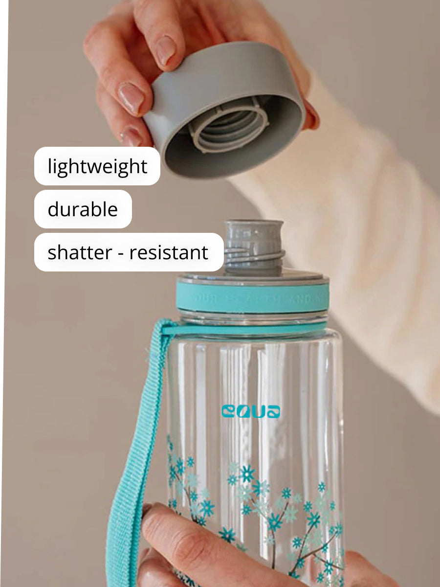 BPA freie Plastiktrinkflasche aus hochwertigem Eastman Tritan - leicht, robust und langlebig.