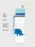 BPA freie Plastiktrinkflasche aus hochwertigem Eastman Tritan - mit praktischem Tragehenkel - Trageband.