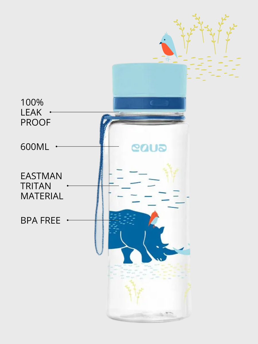 BPA freie Plastiktrinkflasche aus hochwertigem Eastman Tritan - mit praktischem Tragehenkel - Trageband.
