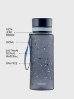BPA freie Plastiktrinkflasche aus hochwertigem Eastman Tritan - mit praktischem Tragehenkel - Trageband. Mit Trinköffnung und Wide Mouth Öffnung. Einfach zum Aufmachen und Zumachen. Auslaufsicher. Bruchsicher. Fasst 600ml.
