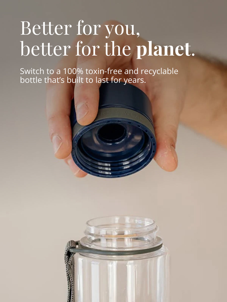 Nachhaltige, Giftstoff freie und langlebige Trinkflasche aus leichtem Kunststoff (BPA frei / Eastman Tritan). Top Preis Leistungsverhältnis. In über 25 verschiedene Designs erhältlich.