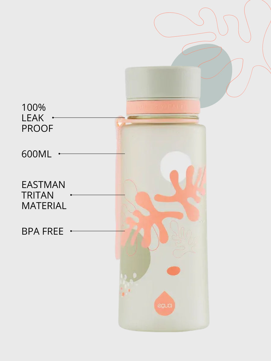 BPA freie Plastiktrinkflasche aus hochwertigem Eastman Tritan - mit praktischem Tragehenkel - Trageband.