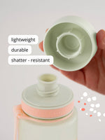 BPA freie Plastiktrinkflasche aus hochwertigem Eastman Tritan - leicht, robust und langlebig.