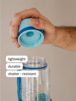BPA freie Plastiktrinkflasche aus hochwertigem Eastman Tritan - leicht, robust und langlebig. Brauchsicher.