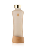 EQUA Cinnamon Glas Trinkflasche 550 ml mit Silikonschutz
